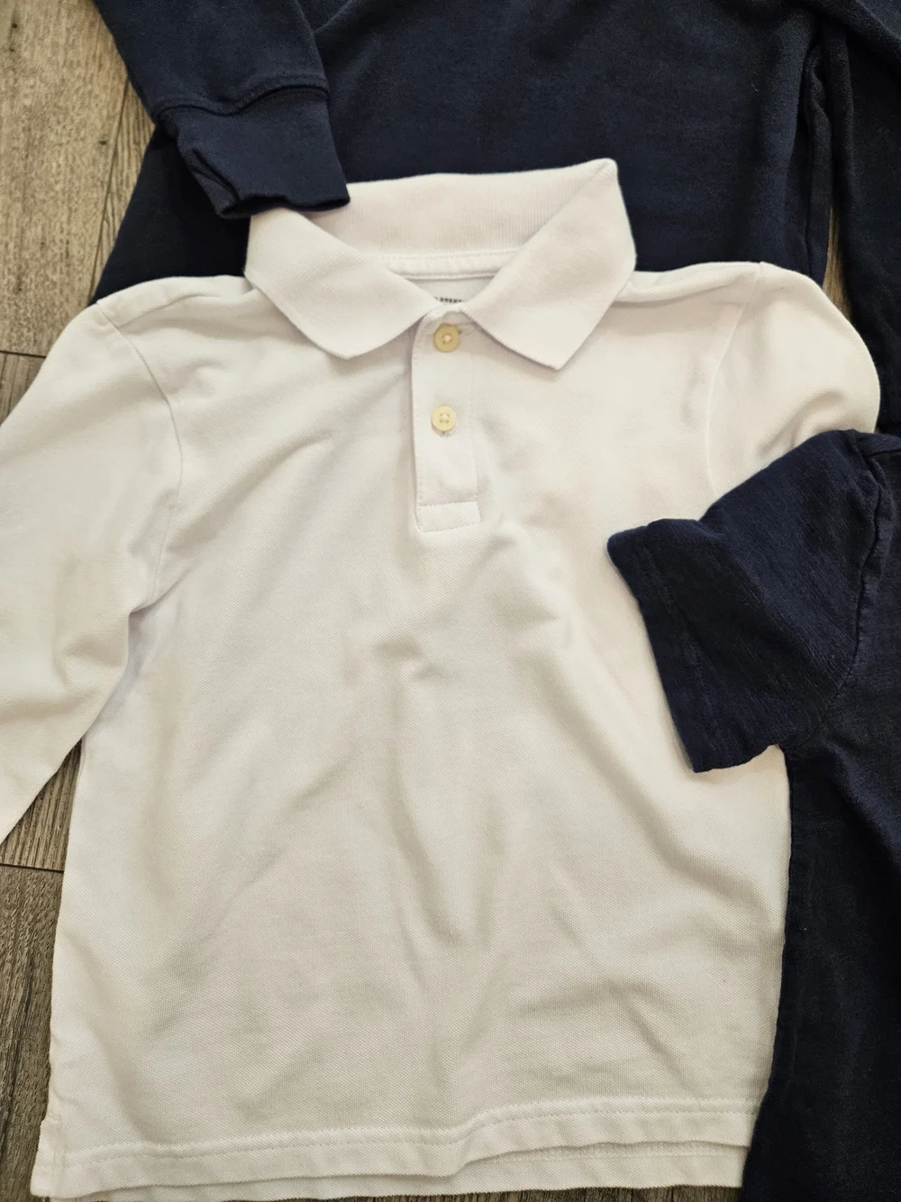 The Children's Place Preppy Uniform Navy, Red & White 8 Polo Shirt & 2 Pants Set